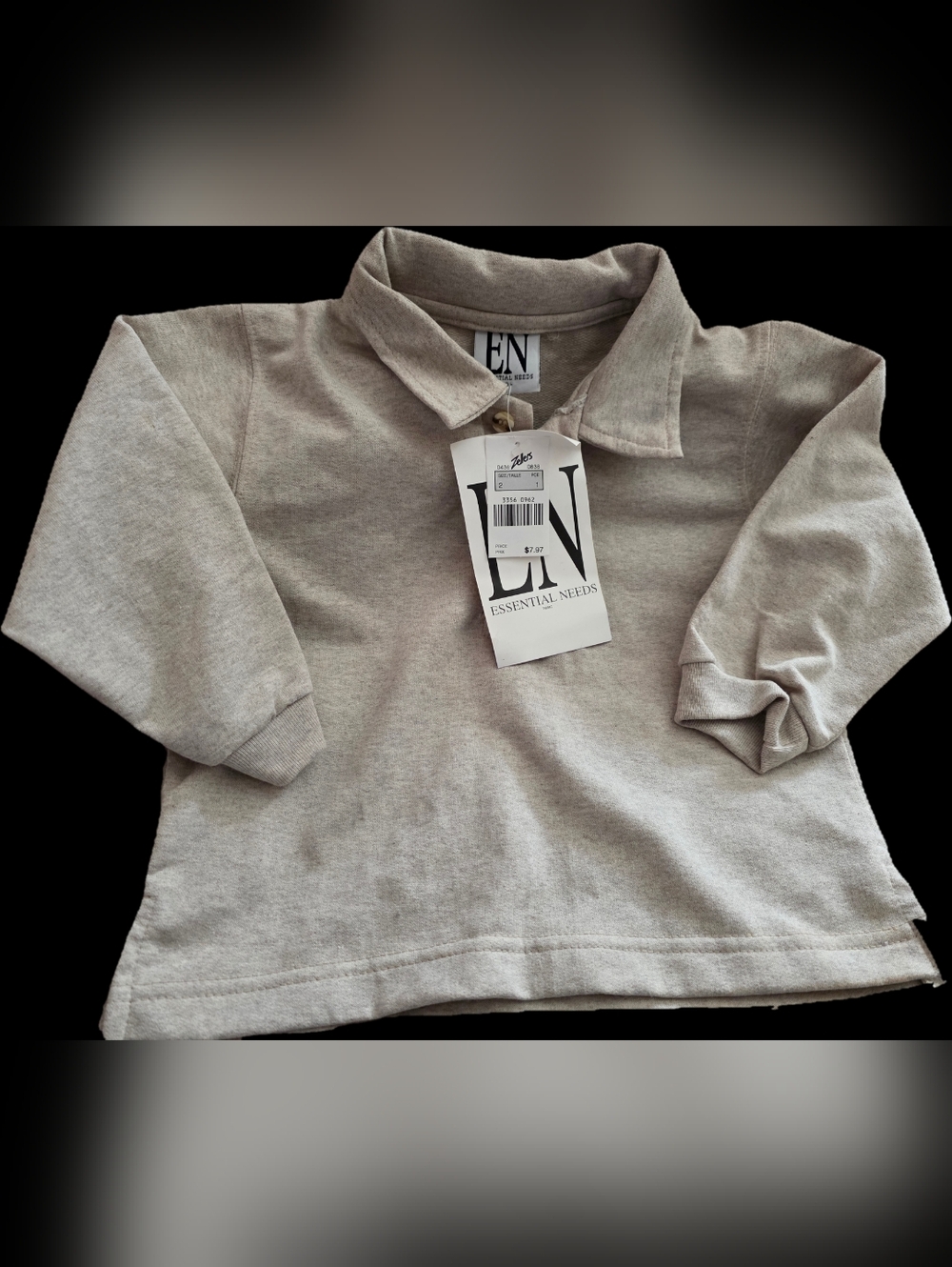 VINTAGE Zellers Essential Needs Heather Gray Polo